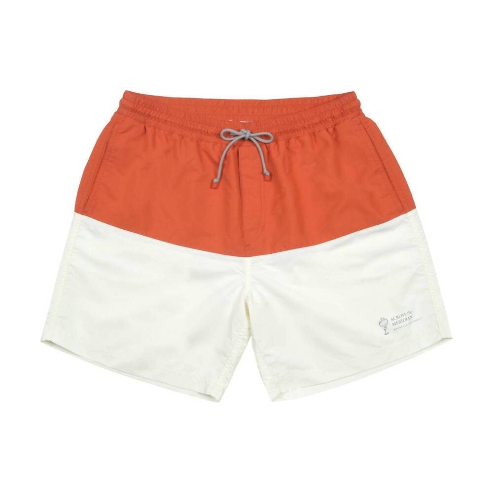 NEW BRUNELLO CUCINELLI men's polyester shorts in papaya